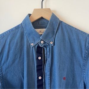 CH Carolina Herrera DENIM SHIRT WITH GROSGRAIN